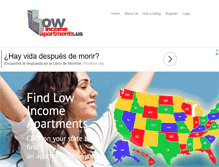 Tablet Screenshot of lowincomeapartments.us